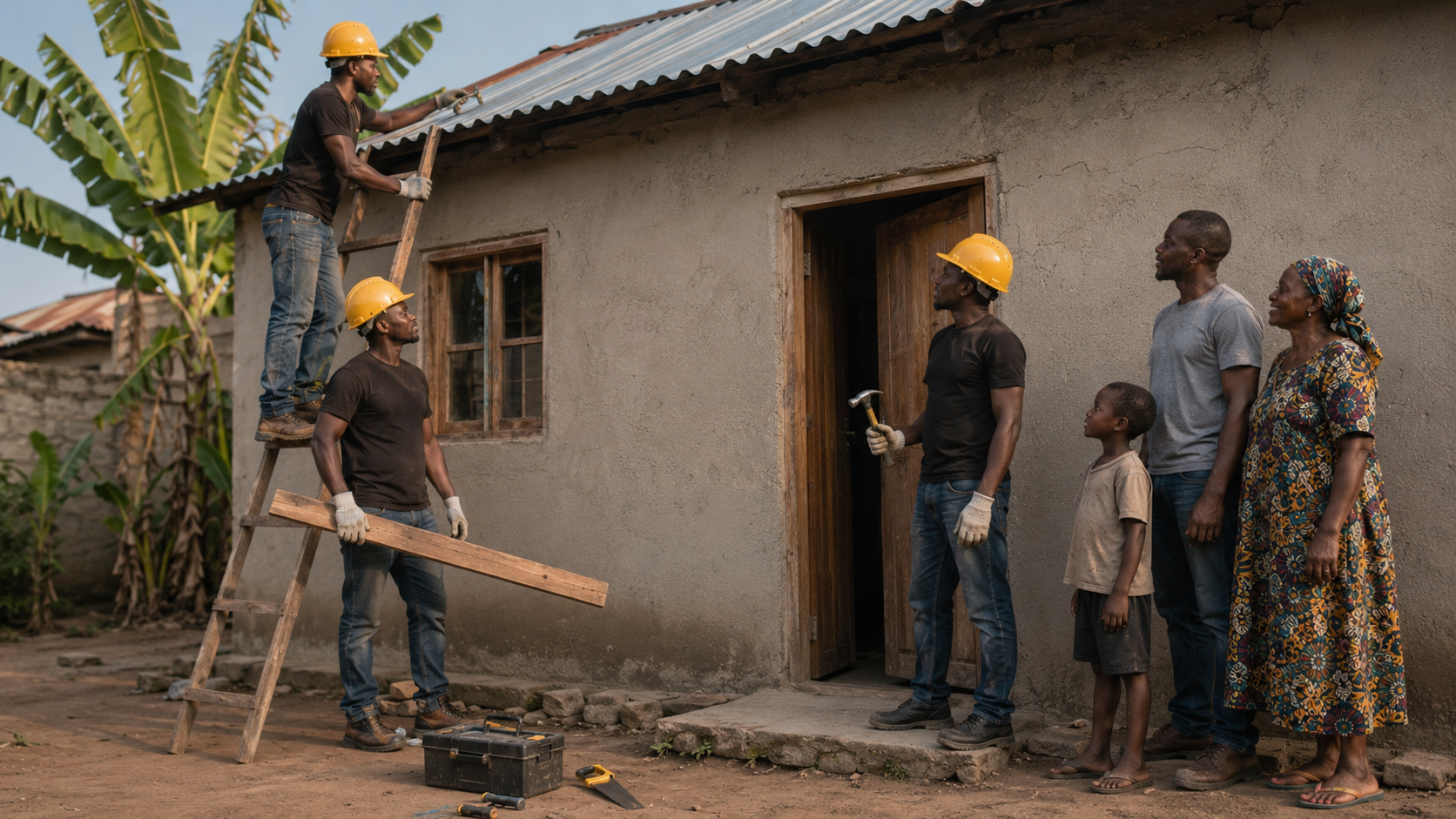 Rénovation solidaire d’un logement familial à Kinshasa