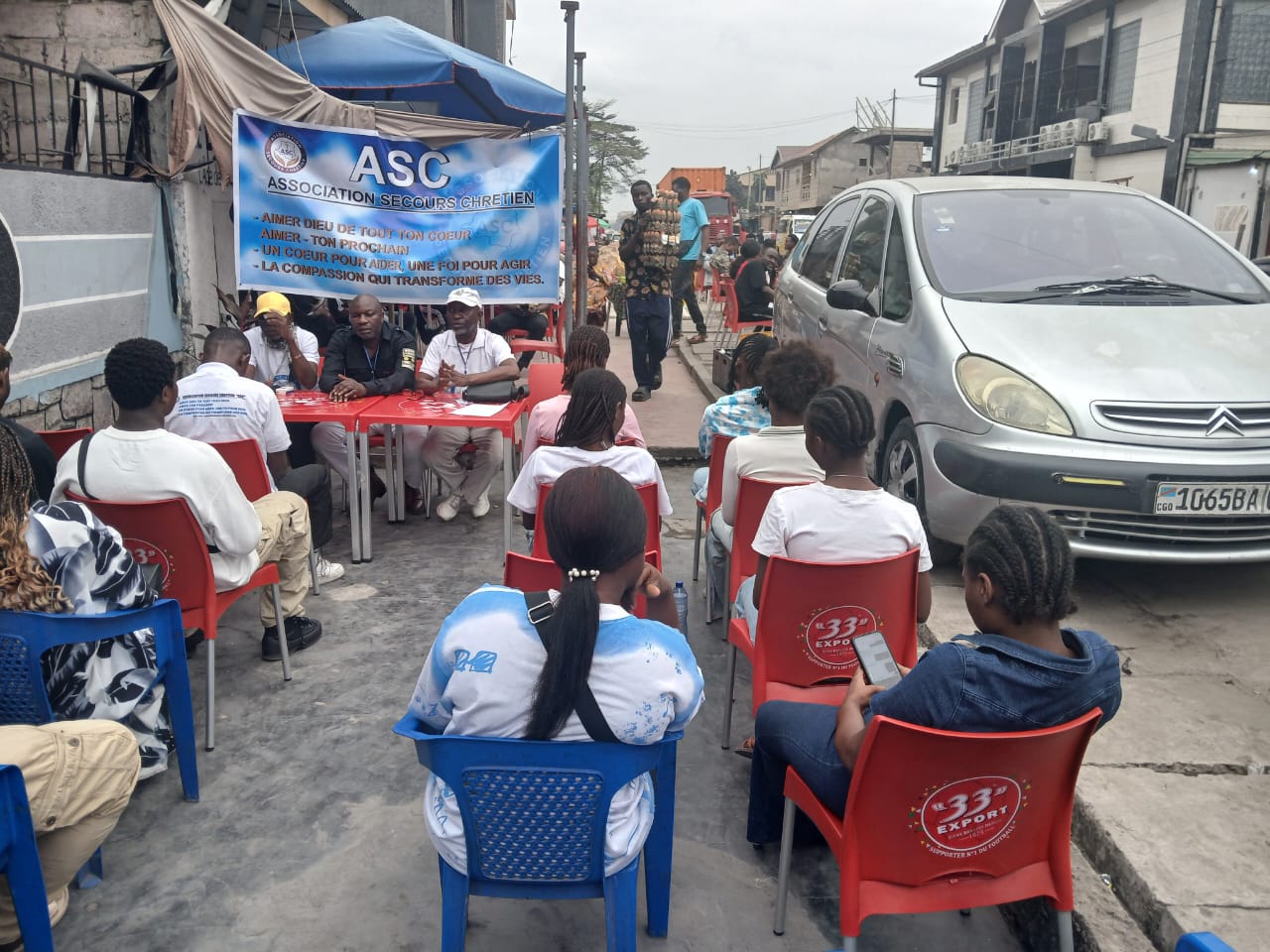 Descente de l’Association Secours Chrétien à Kasa-Vubu — réunion avec les jeunes, photo 32