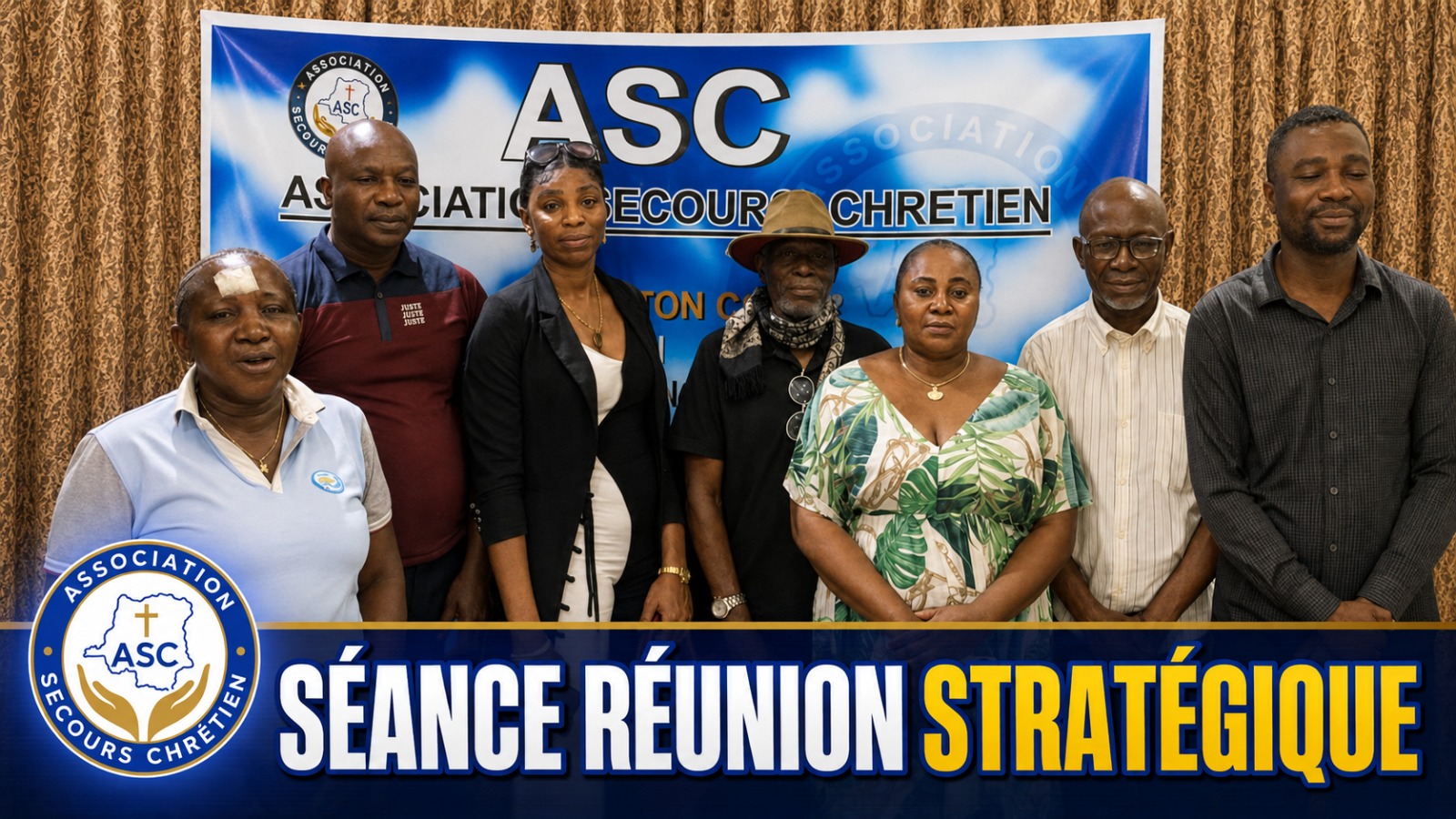 Photo de groupe prise à la clôture d’une réunion stratégique de l’Association Secours Chrétien